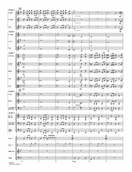 Music from Aladdin (arr. Johnnie Vinson) - Conductor Score (Full Score)