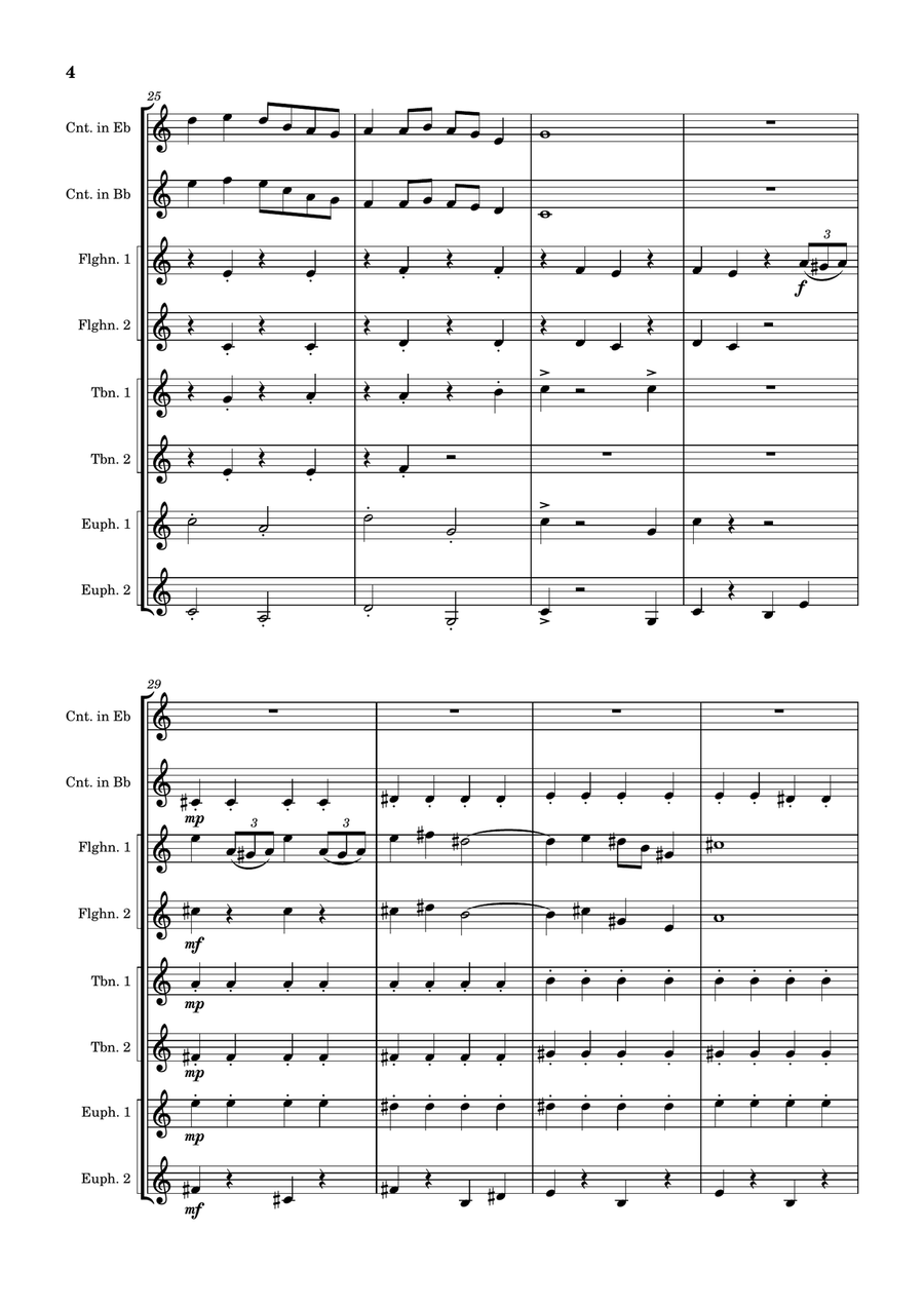 Sleigh Ride Brass Ensemble scores gallery preview page 4