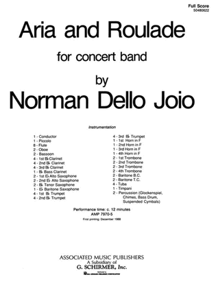 Book cover for Aria & Roulade Score Con Band