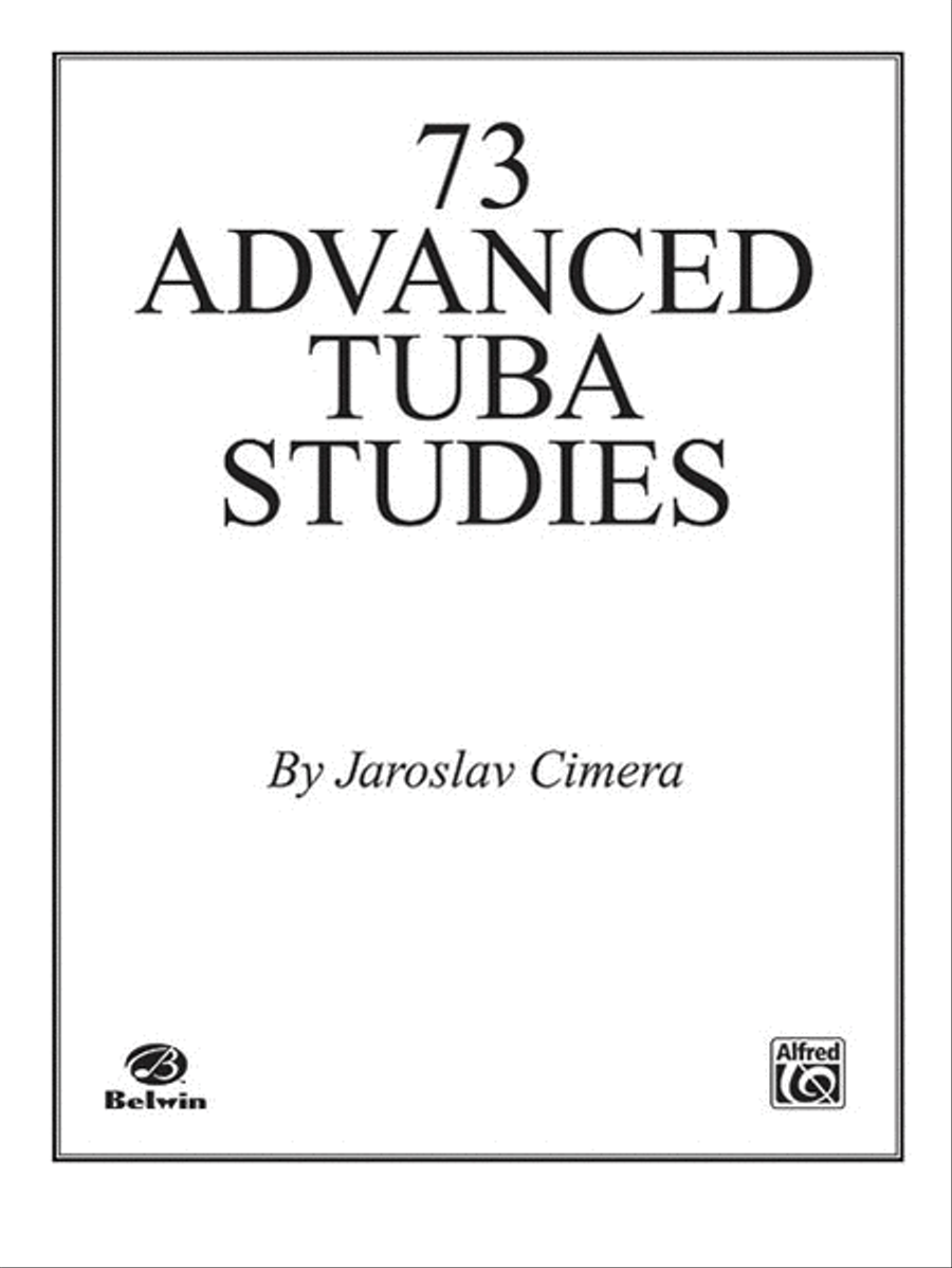 Seventy-Three Advanced Tuba Studies Tuba scores gallery preview page 1