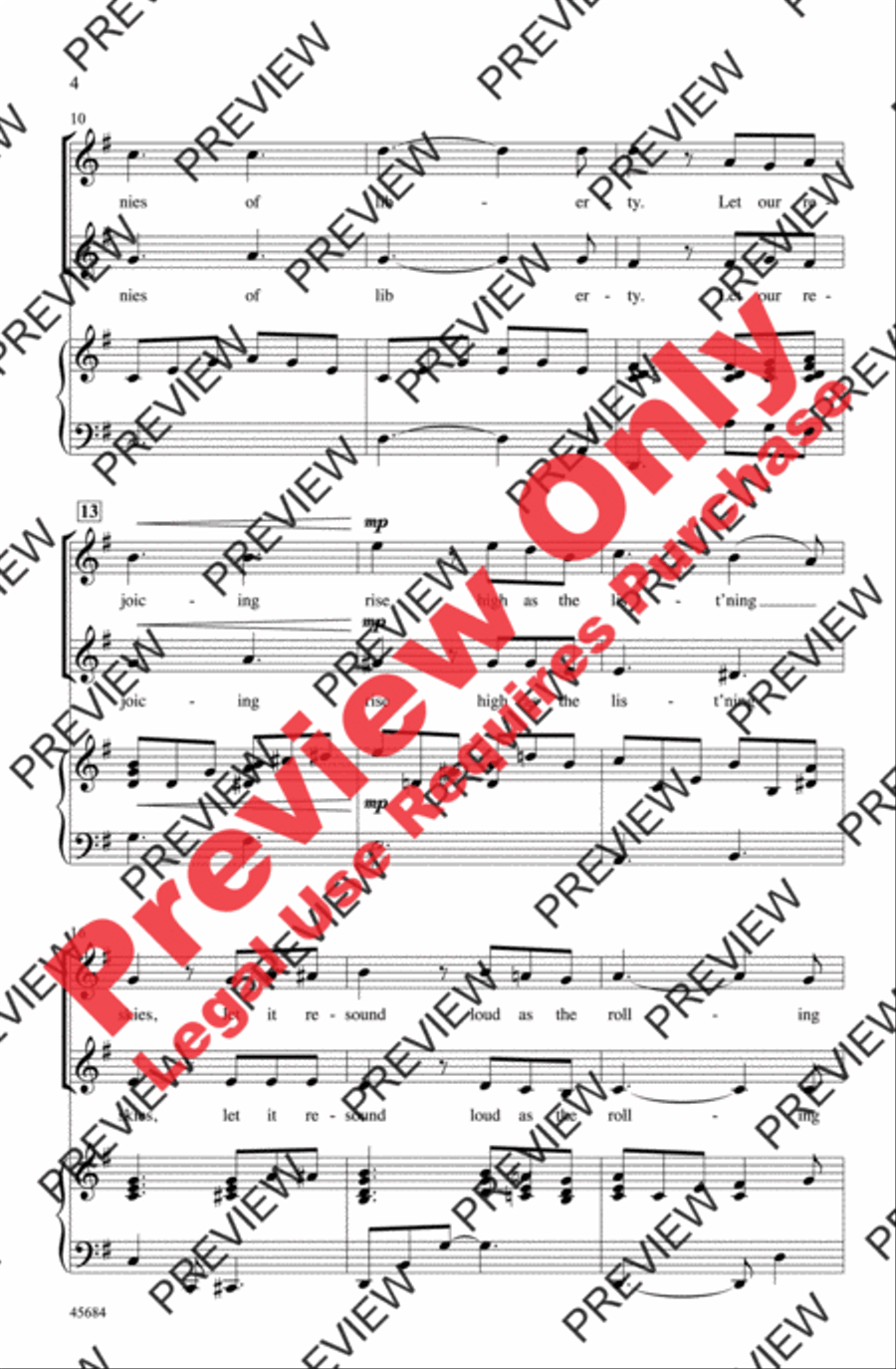 Lift Every Voice and Sing 2-Part scores gallery preview page 3