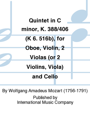 Book cover for Quintet In C Minor, K. 388