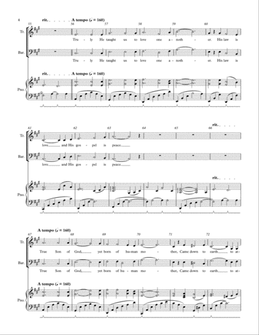 O Holy Night (Vocal Duet, Piano) Piano scores gallery preview page 4