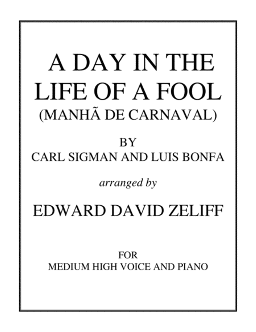 A Day In The Life Of A Fool (manha De Carnaval) Voice Solo scores gallery preview page 1