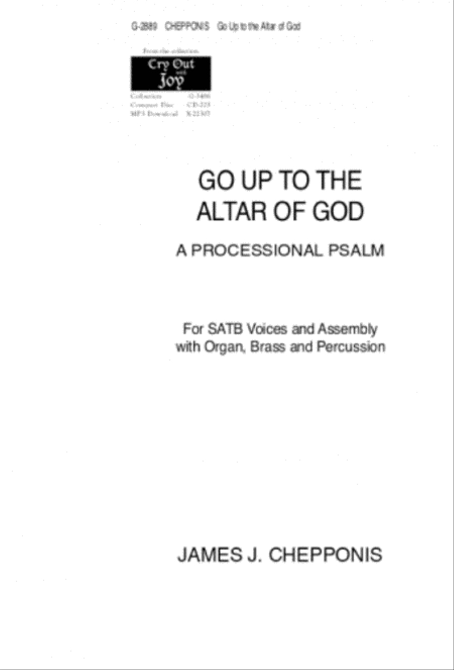 Go Up to the Altar of God - Instrument edition