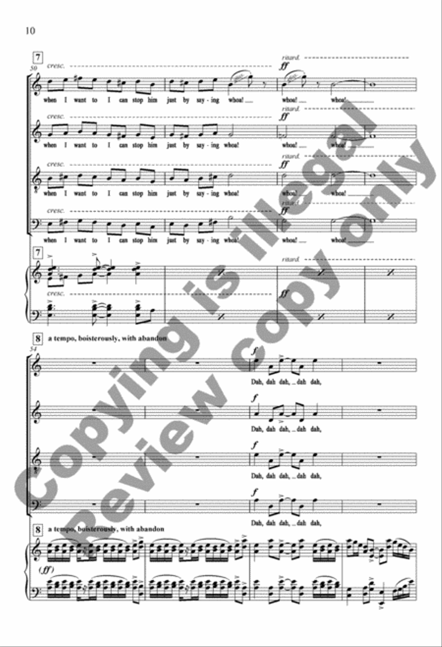 A Hoopla (Choral Score) 4-Part scores gallery preview page 10