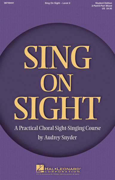 Sing on Sight – A Practical Sight-Singing Course image number null