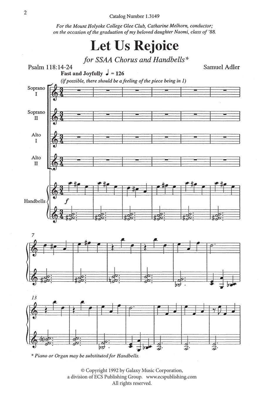 Let Us Rejoice SSA scores gallery preview page 1
