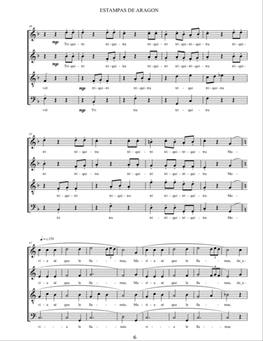 Estampas de Aragón 4-Part scores gallery preview page 6