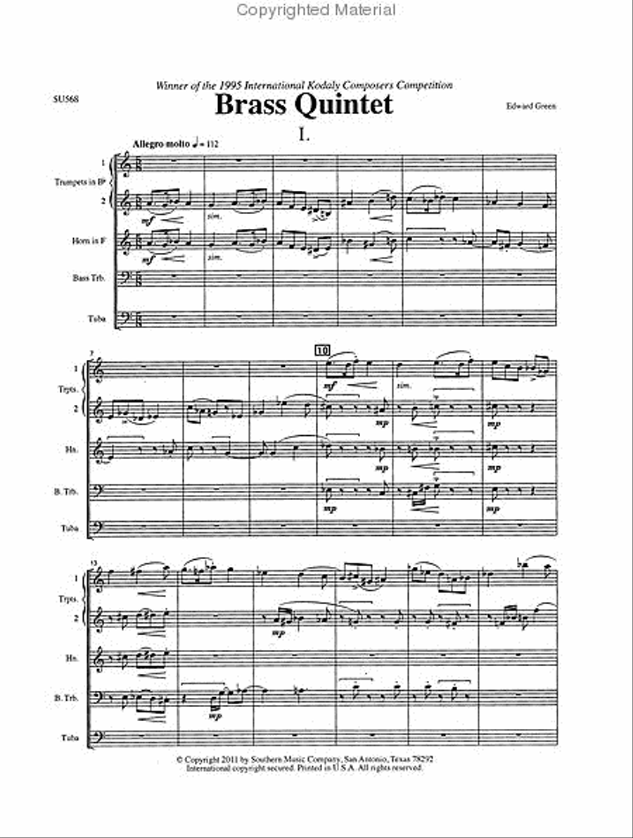 Brass Quintet Brass Quintet scores gallery preview page 2
