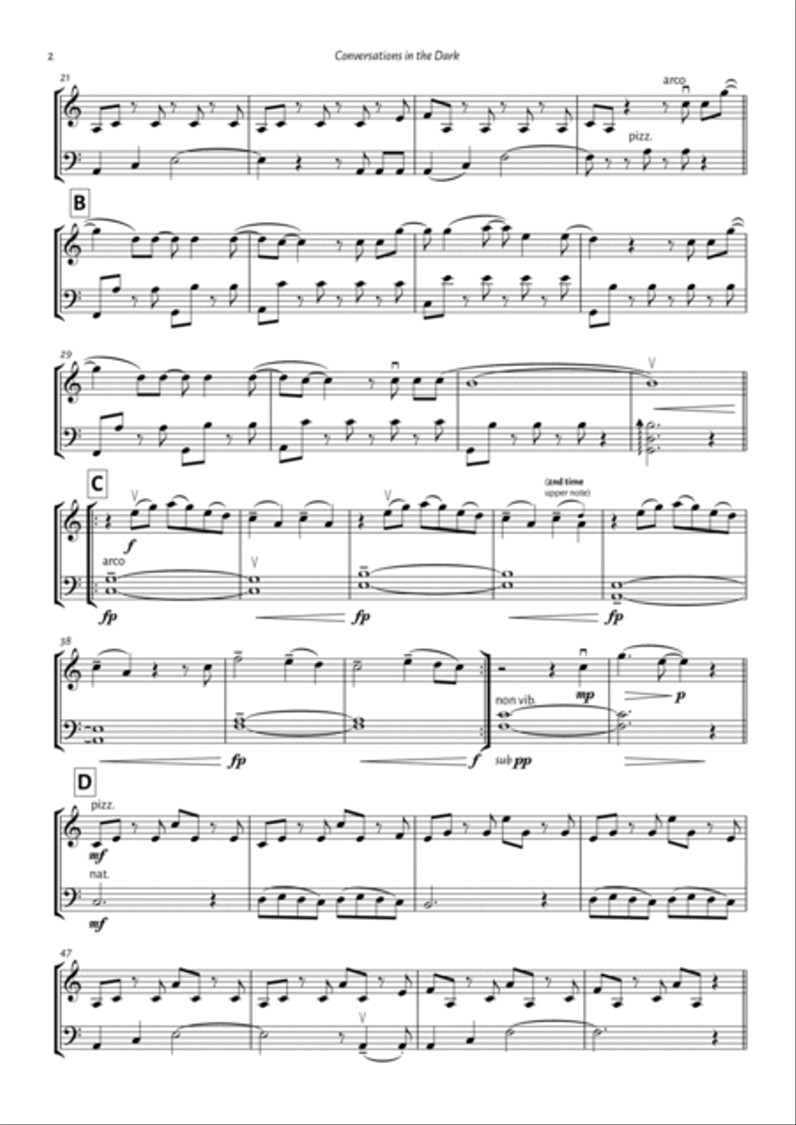 Conversations In The Dark String Duet scores gallery preview page 2
