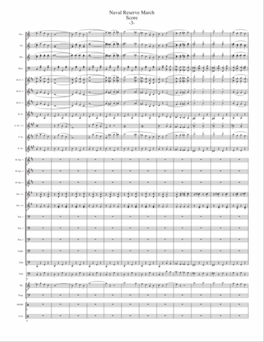 Naval Reserve March for Concert Band by Sousa Concert Band scores gallery preview page 5