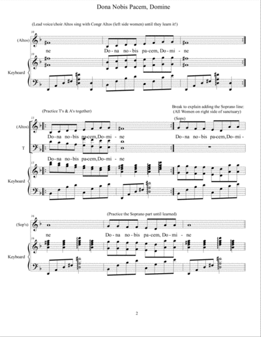 Composed for Choir to lead the assembly; 4-part Round. New. Be the first to sing it! 4-Part scores gallery preview page 2