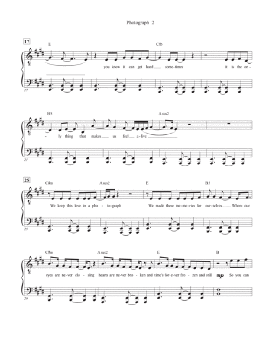 Photograph Piano Solo scores gallery preview page 2