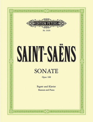 Book cover for Sonata, Op. 168 - Bassoon and Piano