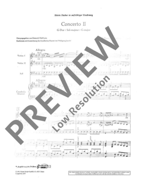 Concerto II G Major