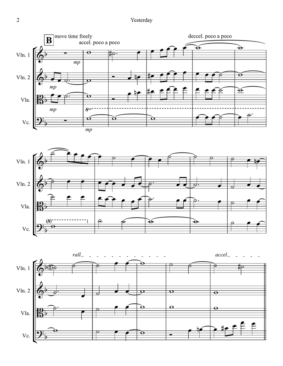Yesterday String Trio scores gallery preview page 2