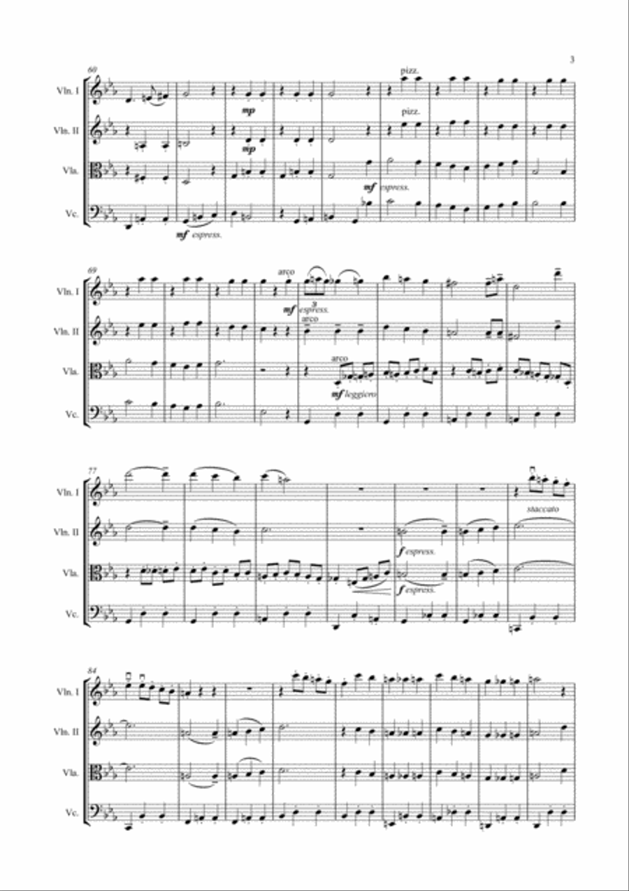Merry-go-round Of Life String Quartet scores gallery preview page 3