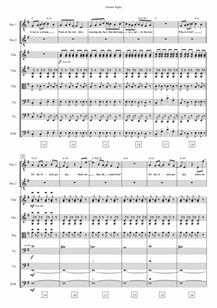 Eleanor Rigby - Score Only image number null