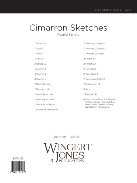 Cimarron Sketches - Full Score image number null