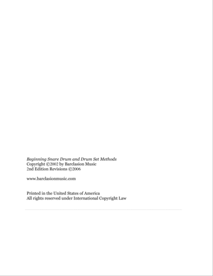 Beginning Snare Drum and Drum Set Methods Small Ensemble scores gallery preview page 3