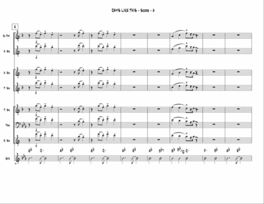 Days Like This Tenor Saxophone scores gallery preview page 6