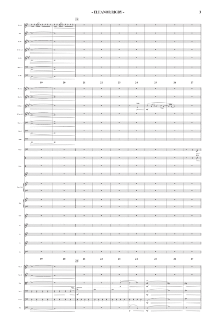 Eleanor Rigby - Score Only Full Orchestra scores gallery preview page 3