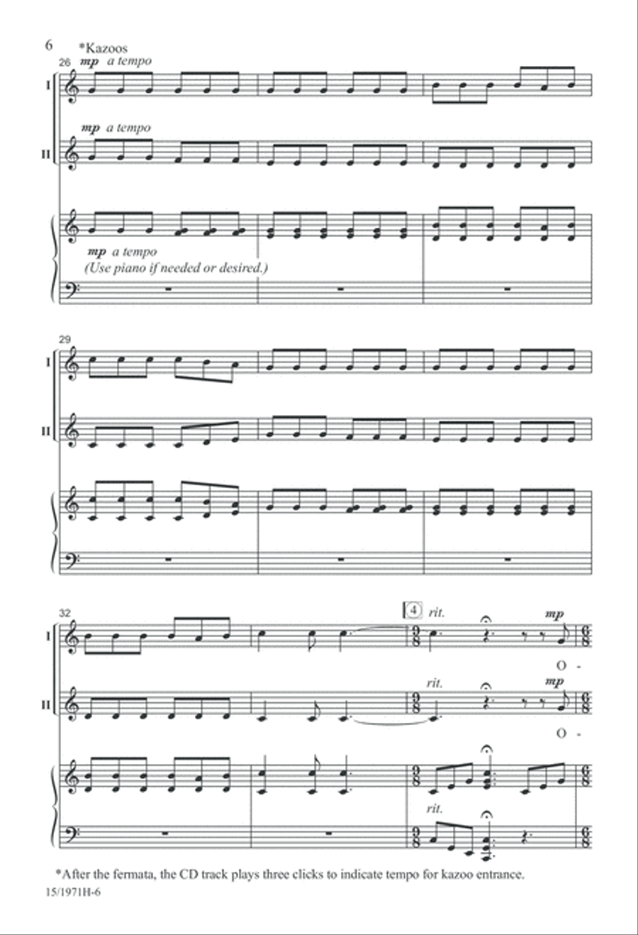 Everybody's Favorite Melody! 2-Part scores gallery preview page 7