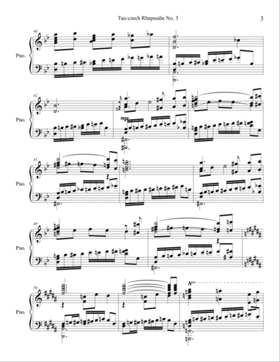Tau-czech Rhapsodie No. 3 Piano Method scores gallery preview page 3
