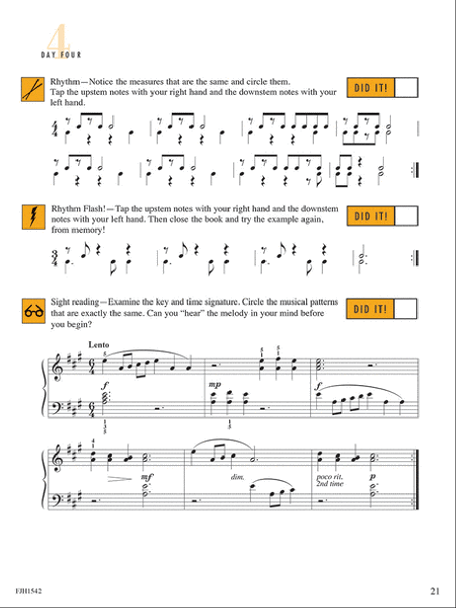 Sight Reading & Rhythm Every Day, Book 4B Piano Method scores gallery preview page 4