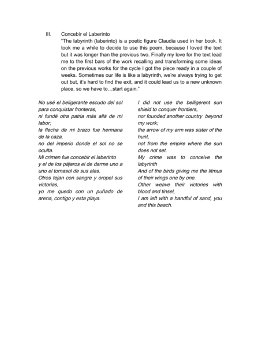 Concebir el laberinto from Estacion del frio Tenor Voice scores gallery preview page 5