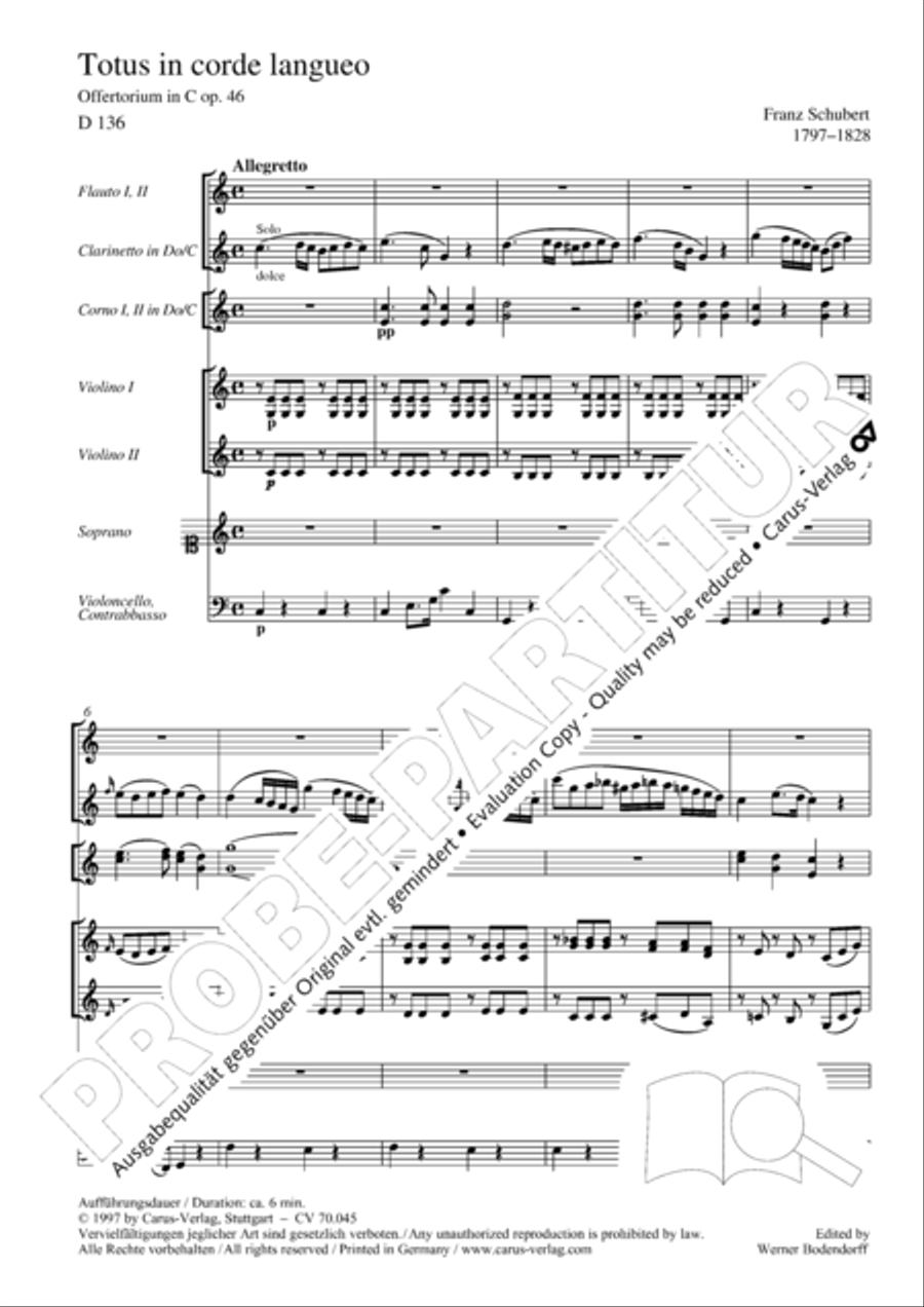 Totus in corde langueo Flute scores gallery preview page 7