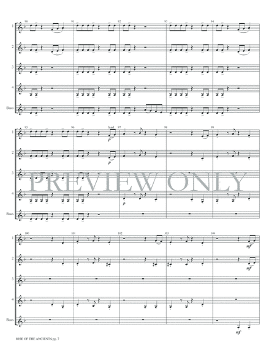 Rise of the Ancients Clarinet Quintet scores gallery preview page 9