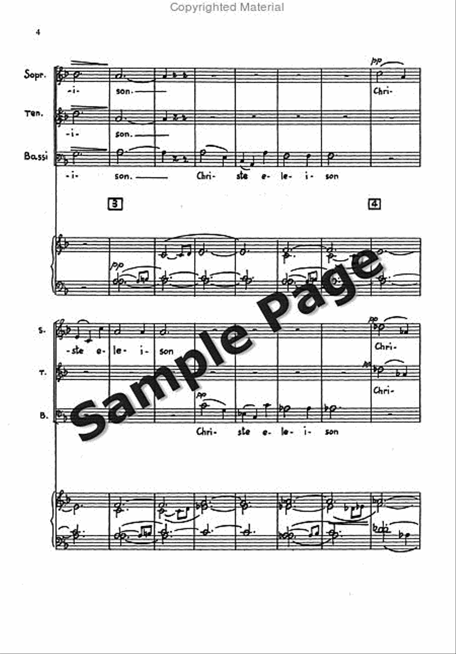 Messa Breve For Mixed Choir (3 Voices Stb) And Organ STB scores gallery preview page 3