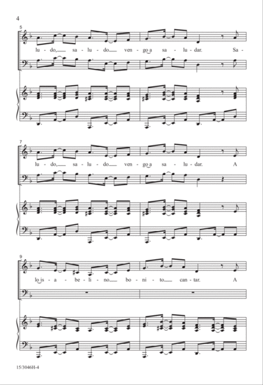 Saludo, Saludo 4-Part scores gallery preview page 4