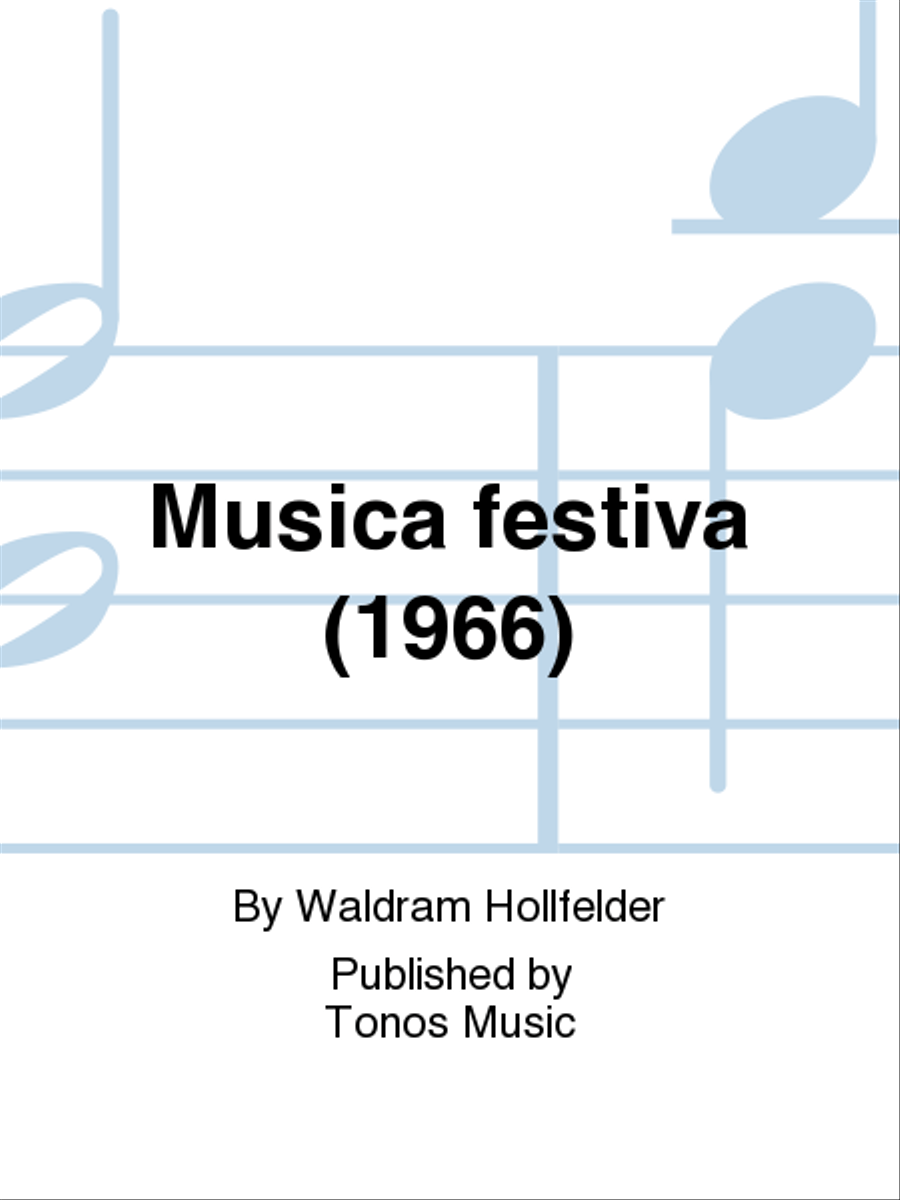 Musica festiva (1966) Trombone scores gallery preview page 1
