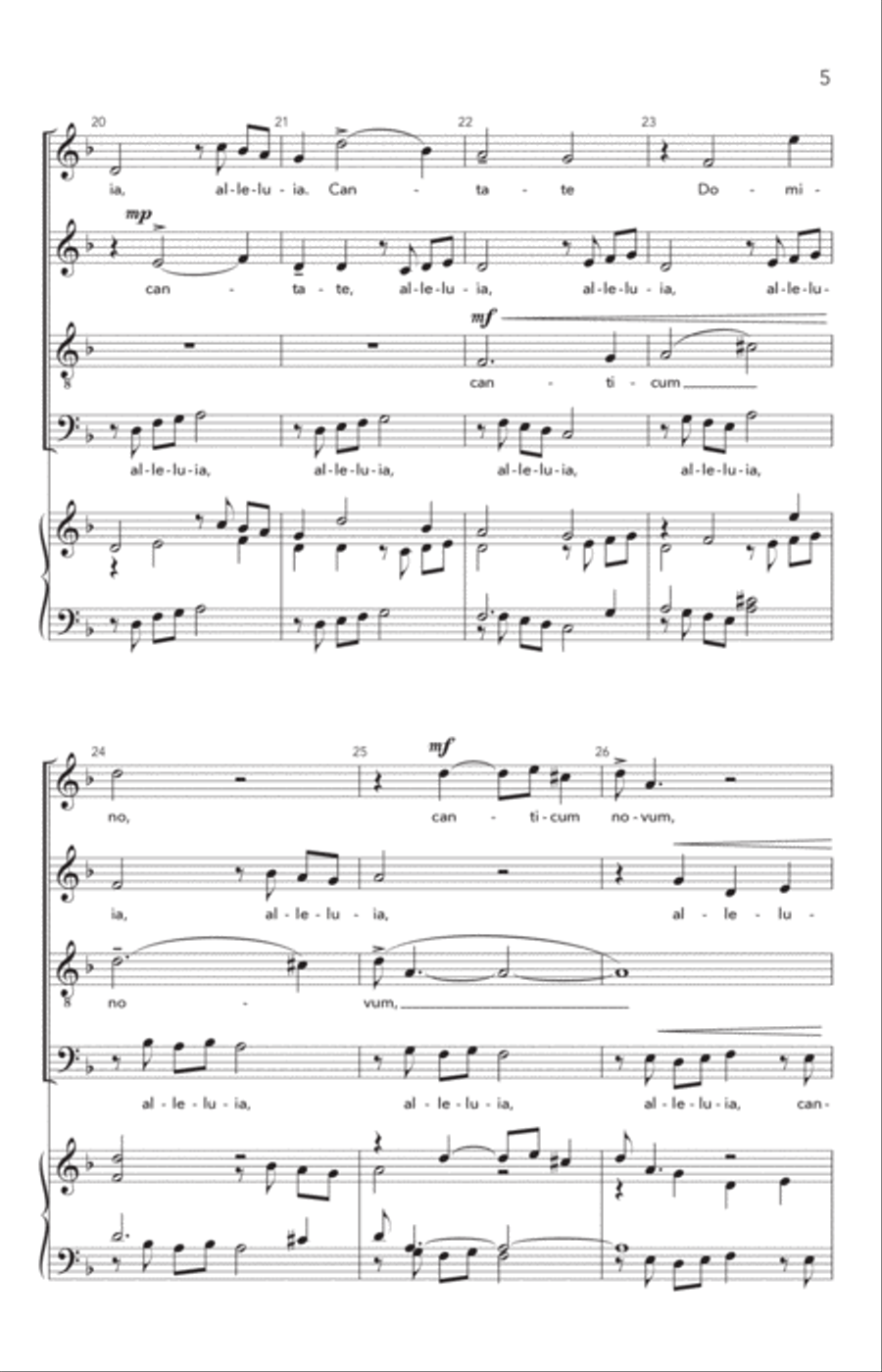 Alleluia, Cantate Domino Alleluia, Cantate Domino Divisi scores gallery preview page 4