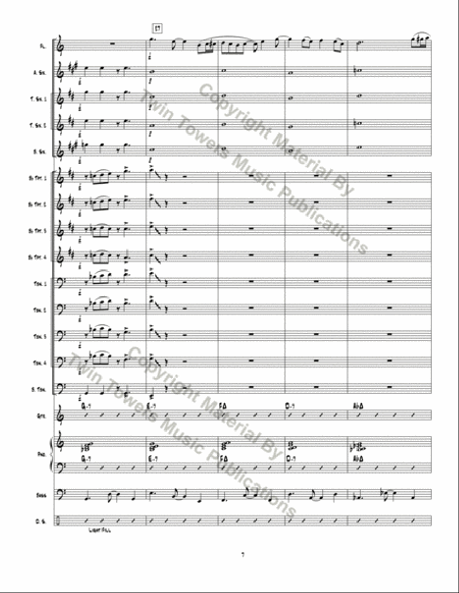 Lindos Olhos: Beautiful Eyes Jazz Ensemble scores gallery preview page 8