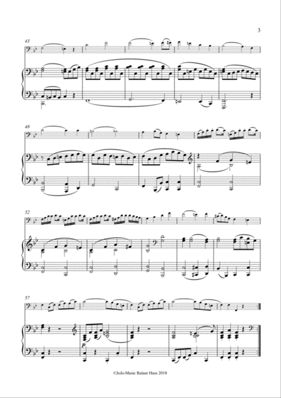 Bernhard Romberg, Sonata op. 43, Bb Major Small Ensemble scores gallery preview page 4