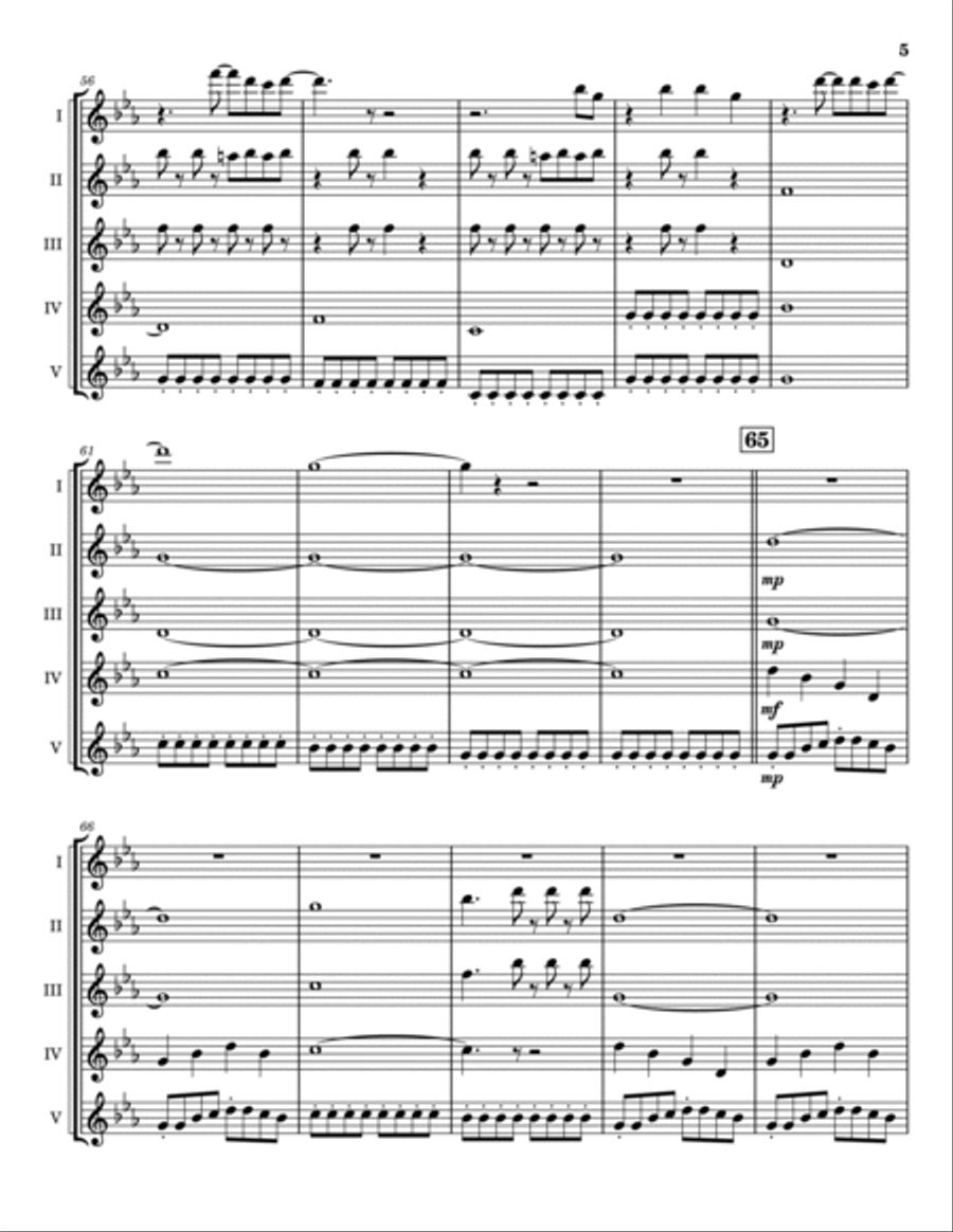 White Wedding Woodwind Quintet scores gallery preview page 6