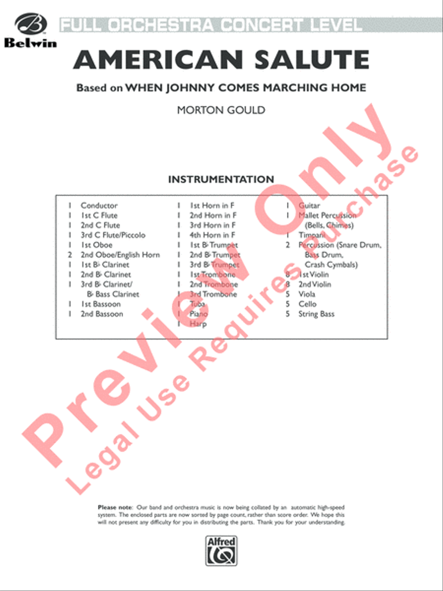 American Salute Full Orchestra scores gallery preview page 2