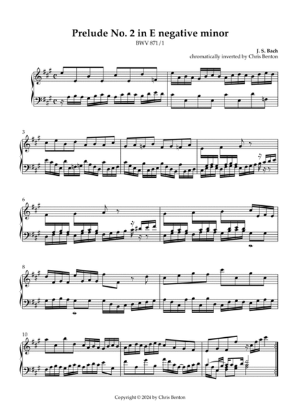 Prelude & Fugue No. 2 in C minor (BWV 871) - Chromatically Inverted