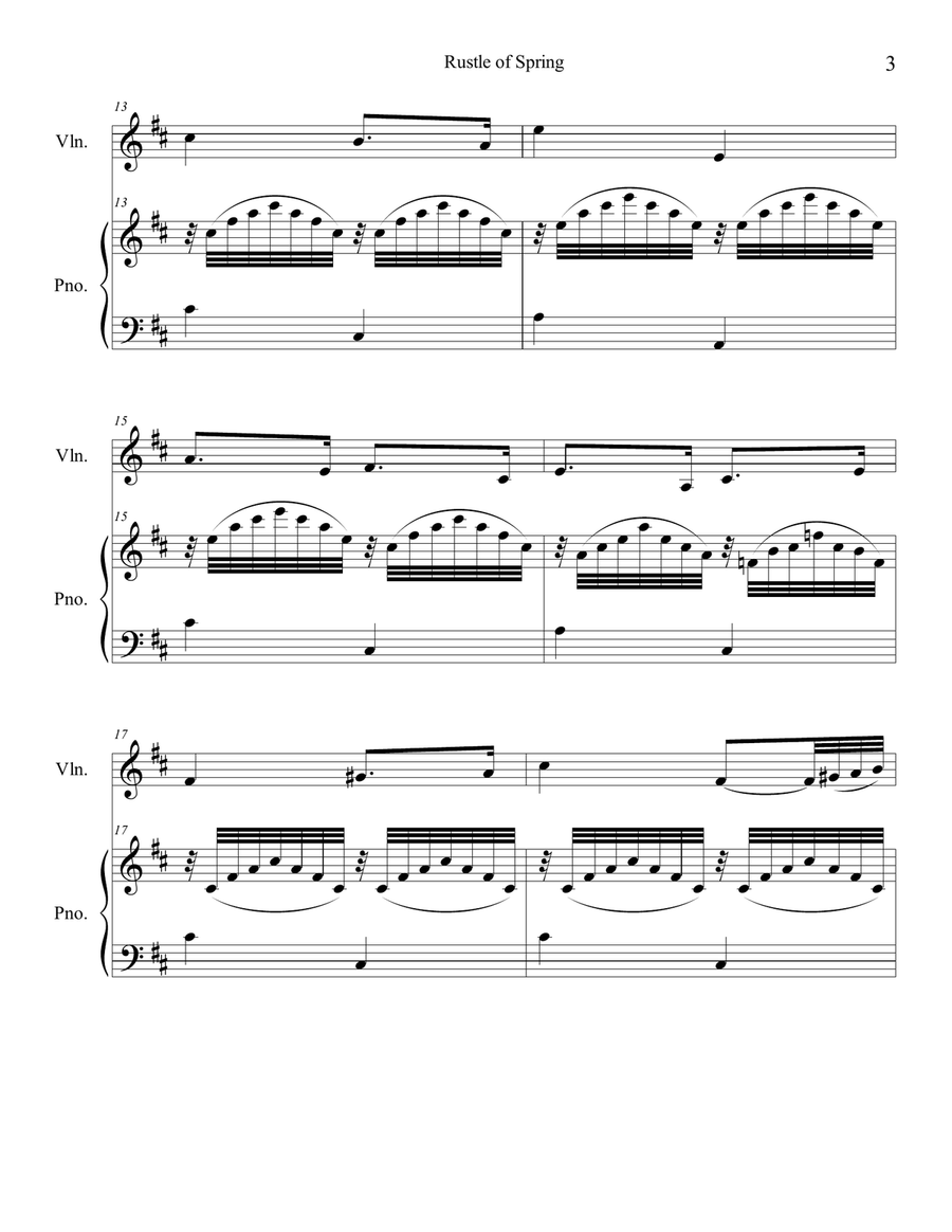 Rustle of Spring Rustle of Spring Violin Solo scores gallery preview page 3