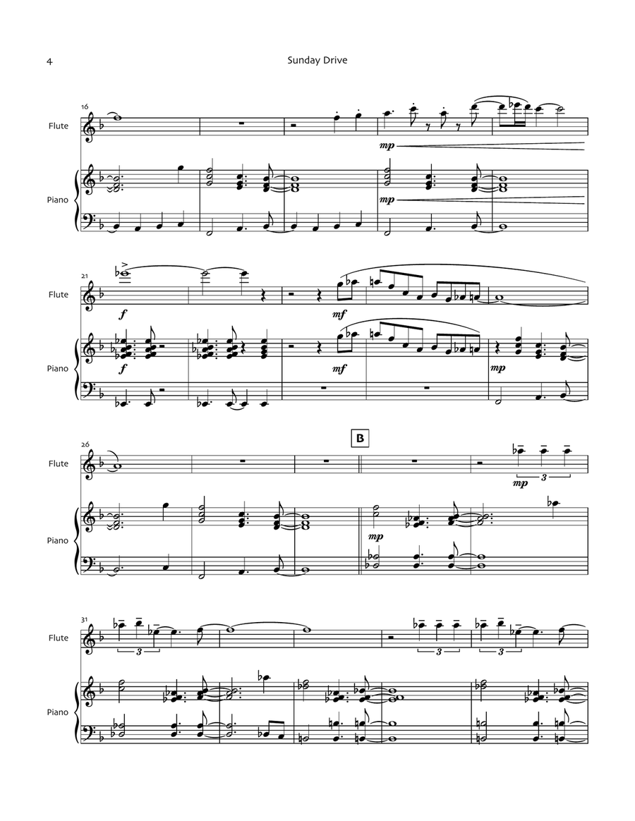 Sunday Drive Flute Solo scores gallery preview page 4