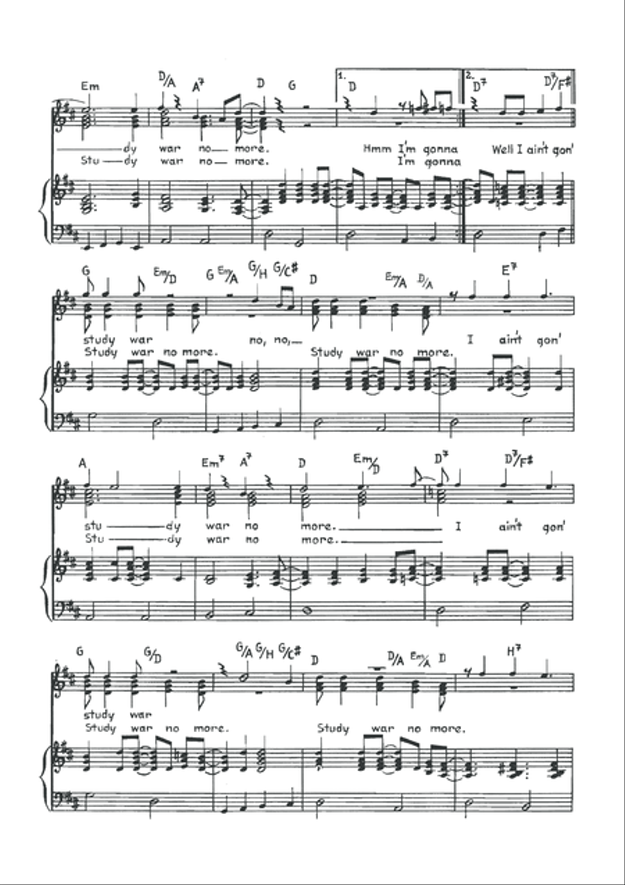 Down by the riverside Down by the riverside Voice scores gallery preview page 4
