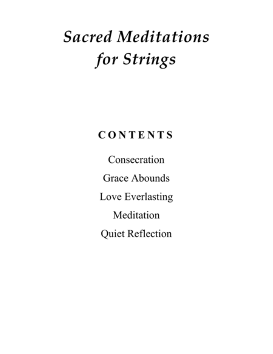 Sacred Meditations for Strings (A Collection of Five Interludes for String Quartet) String Quartet scores gallery preview page 3