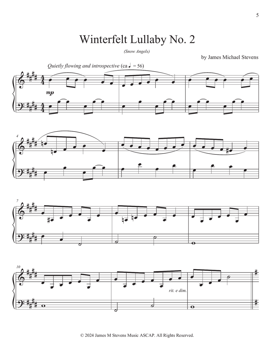 Winterfelt Lullabies Piano Book Piano Solo scores gallery preview page 5