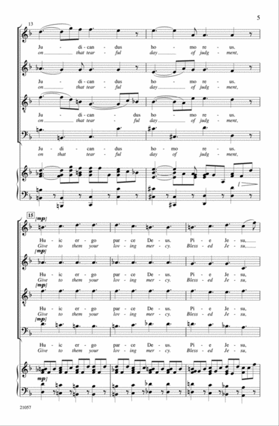 Lacrimosa (from Requiem) Lacrimosa (from Requiem) Choir scores gallery preview page 4