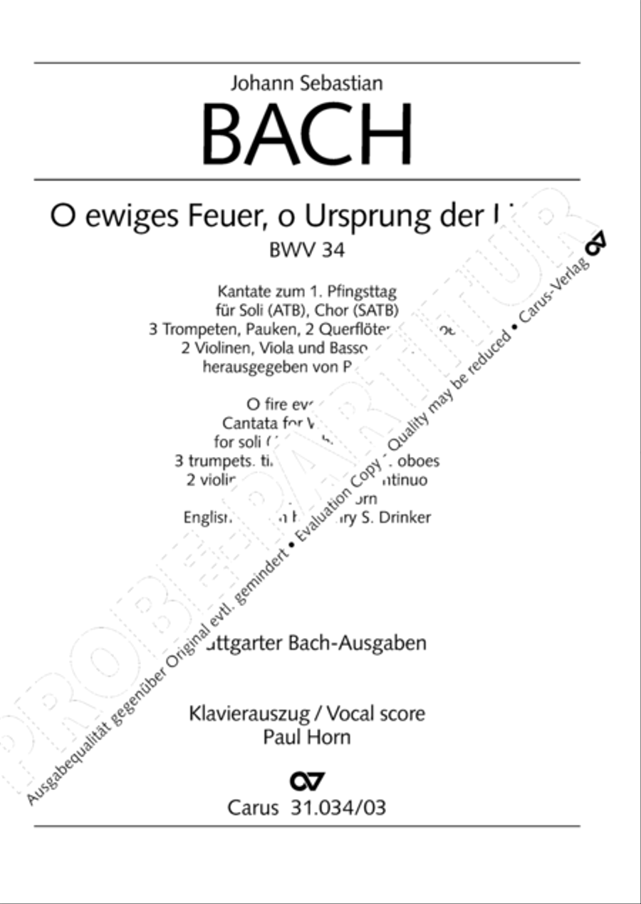 O fire everlasting (O ewiges Feuer, o Ursprung der Liebe) ATB scores gallery preview page 2