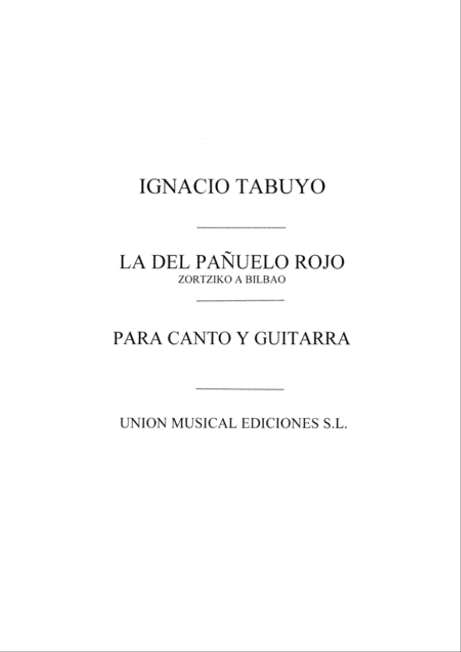 La Del Panuelo Rojo Zortzico Acoustic Guitar scores gallery preview page 1